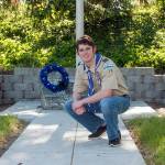 (Photo courtesy Werner family) Evan Werner and a fellow Scout split up a large project to design and set up a permanent memorial to Elmas past and present first responders.