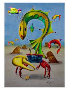 Courtesy photo                                Karin Malzan Phifers color pencil art, Underwater Playdate, introduces a greatly expanded Ocean Shores Razor Clam Seafood Festival.