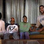 Lupita Nyongo, Winston Duke, Evan Alex and Shahadi Wright Joseph in Us. (Monkeypaw Productions)