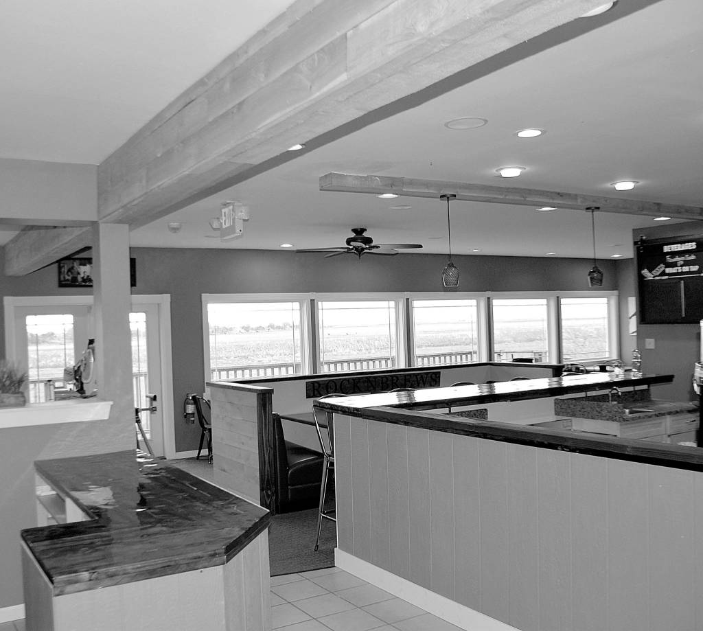 DAN HAMMOCK | GRAYS HARBOR NEWS GROUP The removal of one wall in the old The Original House of Pizza building opened up the view from the RocknBrews restaurant, scheduled to open April 1.