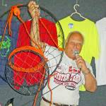 COURTESY PHOTOs                                <strong>ABOVE: </strong>Bob Ponselle, a board member of the Ocosta Recreation Association, will again serve as raffle master for the items and services offered at the Ocosta Oyster Feed. <strong>RIGHT:</strong> Westport Mayor Rob Bearden enjoys his meal at last years event.