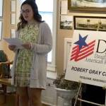 (Courtesy photo) Brooke Bogdanovich reads her winning essay.