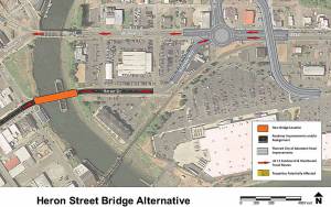 COURTESY DEPARTMENT OF TRANSPORTATION                                The Heron Street Bridge option was the favorite Heron Street Bridge replacement option among the 1,000 or so who completed a survey of four options in April. The Department of Transportation is hoping to officially announce its preferred option at a public forum in June.