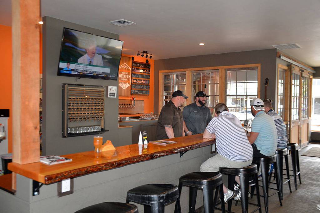 The taproom area of Mount Olympus Brewing.