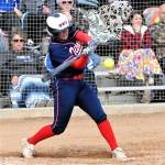 PWVs Kamryn Adkins hits a home run during the Titans 13-1 rout of Toutle Lake in the 2B District IV semifinals on Friday in Centralia. PWV faces Adna in the district championship game at 6 p.m. on Saturday. (Hasani Grayson | Grays Harbor News Group)