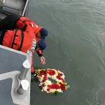 Kat Bryant | Grays Harbor News Group                                The Coast Guards ceremonial laying of the wreath for mariners lost at sea highlights the annual Blessing of the Fleet in Westport.