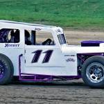 Rich Holbert rounds a corner in his No. 11 dwarf car during a PHRA Dwarf Car race on Saturday at Grays Harbor Raceway. (Photo by AR Racing Videos)
