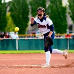PWV senior Kamryn Adkins hurls a pitch during the Titans 9-7 loss to the Adna Pirates in the 2B State championship game on Saturday at the Gateway Sports Complex in Yakima. (Photo by Matt Baide | The Chronicle)