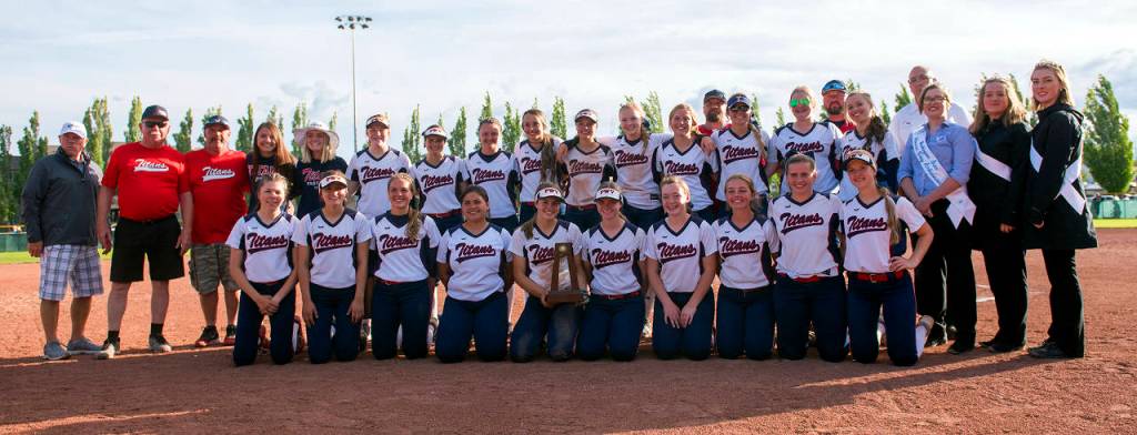 The Pe Ell-Willapa Valley Titans finished second in the 2B State Softball Tournament, which concluded on Saturday in Yakima. (Photo by Matt Baide | The Chronicle)