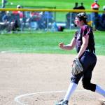 Montesano senior pitcher Lindsay Pace delivers a pitch in the fifth inning of the 1A State Championship game against Castle Rock on Saturday at Columbia Playfield in Richland. (Hasani Grayson | Grays Harbor News Group)