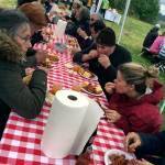 Kat Bryant | Grays Harbor News Group                                Tables were set with plenty of paper towels, but no silverware, for a traditional Southern crawfish boil.