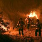Mark Ralston | AFP | Getty Images                                Firefighters conduct a controlled burn to defend houses against flames from the Ranch Fire in California last August.