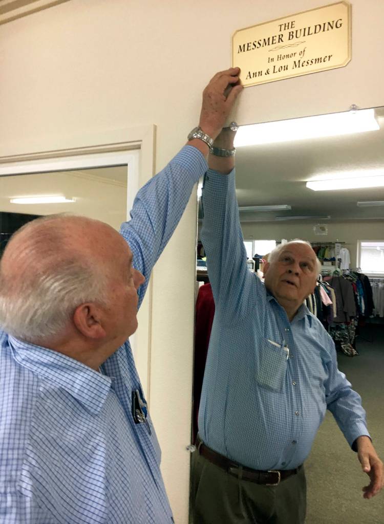 Kat Bryant | Grays Harbor News Group                                Board president Ron Hulscher shows where the indoor plaque was to be mounted.