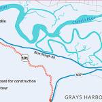 COURTESY DEPARTMENT OF TRANSPORTATION                                Highway 101 through the Cosi Hill will be closed to traffic around-the-clock June 17-21 as crews shift the roadway to make way for hill stabilization work. Drivers will detour via State Route 107 and Blue Slough Road.