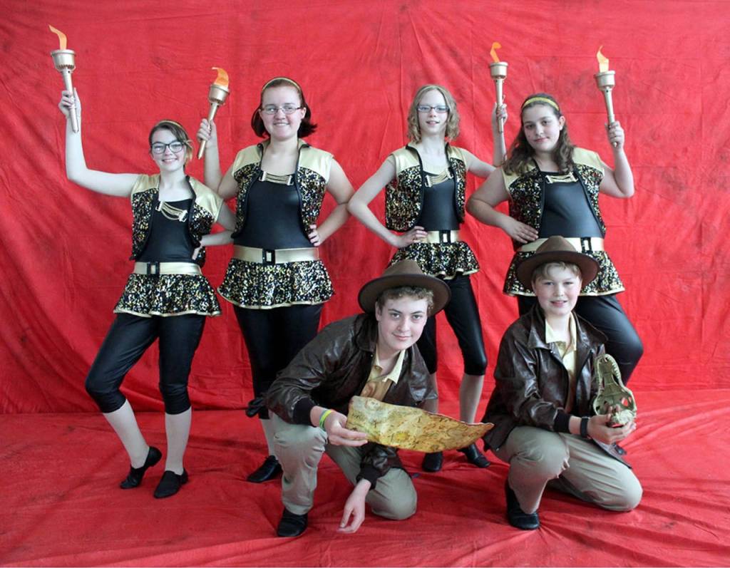 Courtesy Grays Harbor Dance                                GHDS Ruby Group, ages 12 to 15, will perform Raiders of the Lost World.