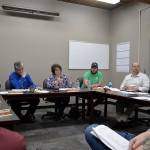 Louis Krauss | Grays Harbor News Group                                From left, Ken Mehin, Grays Harbor Transits general manager, sits next to County Commissioner Vickie Raines, Aberdeen Mayor Erik Larson, Commissioner Wes Cormier and Cosmopolis Mayor Frank Chestnut during a Transit board meeting Tuesday.