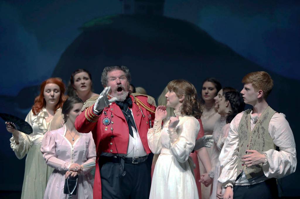 Keith J. Krueger                                Gary Morean is the very model of a modern Major-General (with Emma Dorsch as Mabel and Ben Fagerstedt as Frederic).