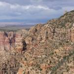 The Desert View Tower, top right, is perched atop the South Rim and well worth a visit. Its just inside the eastern entrance to Grand Canyon National Park.