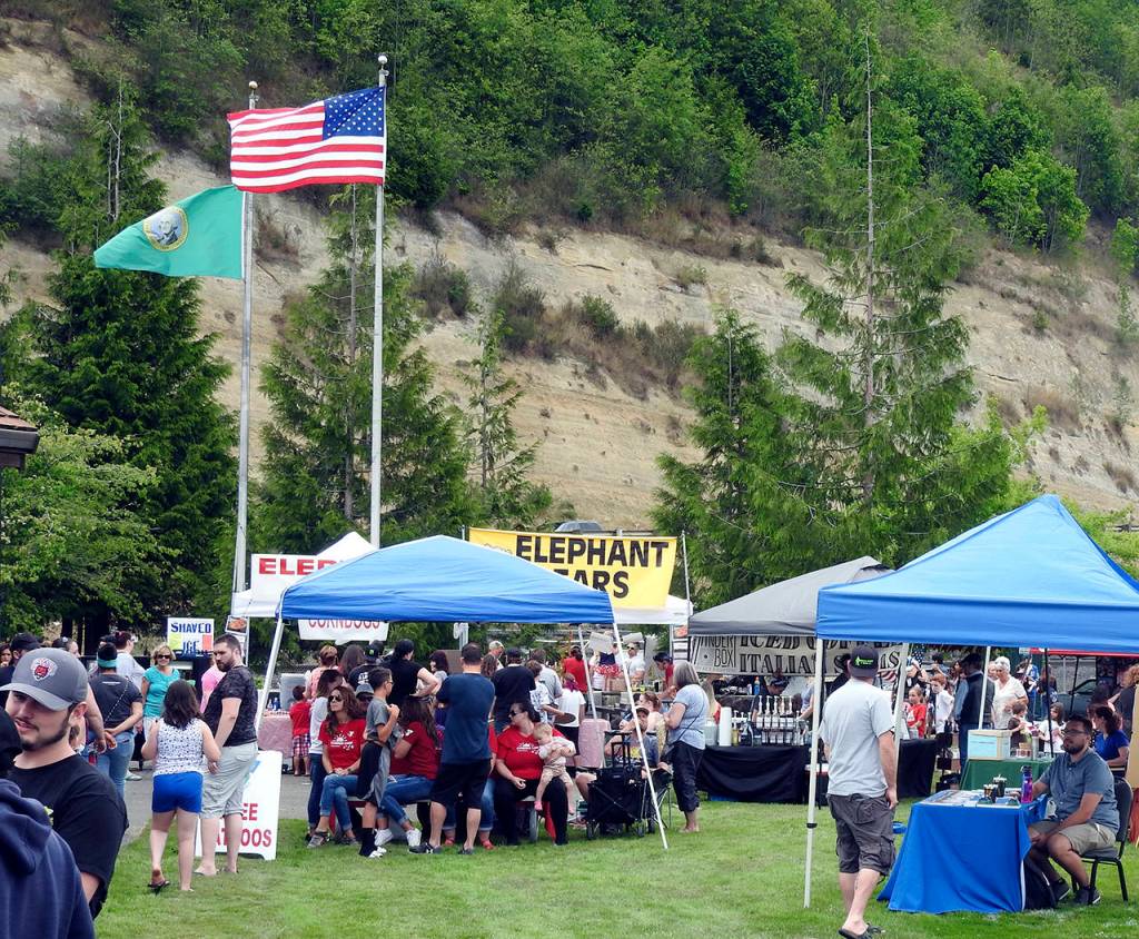 (Kat Bryant | Grays Harbor News Group) Some of the activity and food stands at last years Splash Festival.