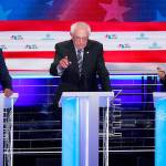 Democratic presidential candidates attend the start of the first primary debate for the 2020 elections at the Adrienne Arsht Center for the Performing Arts in downtown Miami. (Tribune News Service)