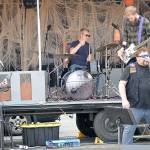 Rock band Electric Eye performs a set at the Grays Harbor Historical Seaport during the festival.