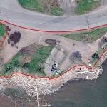 COURTESY PHOTO                                An aerial view of the proposed waterfront park at the end of Adams Street in Hoquiam.