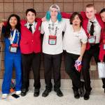 Courtesy Aberdeen School District                                 Aberdeen High School student Perla Mata, second from left, poses with other members of the schools SkillsUSA Team.