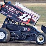 Devon Borden drives his sprint car to a win on Saturday at Grays Harbor Raceway. (Photo by AR Racing Videos)