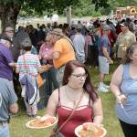 DAN HAMMOCK | GRAYS HARBOR NEWS GROUP                                The lack of bear meat in the stew didnt stop hundreds from nabbing a plateful at the McCleary Bear Festival Saturday.