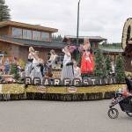 DAN HAMMOCK | GRAYS HARBOR NEWS GROUP                                The royal court for the 2019 McCleary Bear Festival winds its way through town during the parade Saturday.