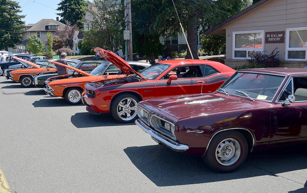 DAN HAMMOCK | GRAYS HARBOR NEWS GROUP                                Some of the 248 classic cars and hot rods that took part in the annual Historic Montesano Car Show on Saturday.