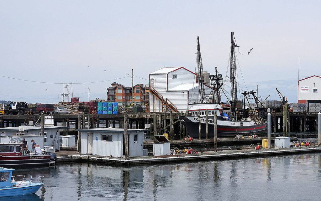 DAN HAMMOCK | GRAYS HARBOR NEWS GROUP                                Walking tours of the Westport Marina in August will give participants an up-close look at the ports operations. Here in the foreground is the fuel dock, in the background is Float 4, with the commercial fishing vessel <em>Coast Pride</em>.