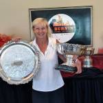 Hoquiams Gretchen Klein poses for a photo after winning the Washington State Womens Golf Association Senior Amateur Tournament on Wednesday in Walla Walla. (Submitted Photo)