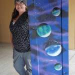 photos Courtesy of Sweeping Beautys                                Katrina Miller of CCAP won first place in the ADoor contest with this artwork.