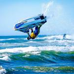 Photo by Denise Knudson                                A jet ski rider performs a trick at the 2016 Grayland Open. The event is cancelled this year but will resume in 2020.
