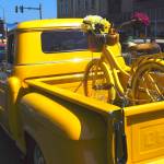 Butch Joshua lines up his yellow Chevy with other award winners at the conclusion of Heat on the Street in Elma on Saturday.