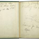 Laurie Hertzel | Minneapolis Star Tribune                                Laurie Hertzel wrote inside this copy of Leaves by Bertha Morris Parker repeatedly, marking how her signature changed over the years.