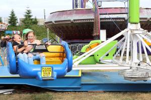 Riders go for a spin Thursday at the Grays Harbor County Fair. (Photo by Mike Lang/Grays Harbor News Group)