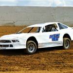 Austin Kerrigan drives his AK47 street stock racecar to victory in the 50 lap Iron Man feature race on Saturday at Grays Harbor Raceway in Elma. (Photo by AR Racing Videos)