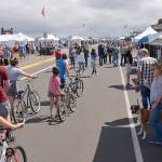 DAN HAMMOCK | GRAYS HARBOR NEWS GROUP                                Westhaven Drive at the Westport Marina was lined with vendor tents for the annual Westport Art Festival last weekend.