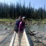 Louis Krauss | Grays Harbor News Group                                The authors mother, Fern Shen, crosses the bridge at Shadow Lake in Banff National Park.