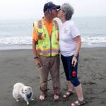 Kat Bryant | Grays Harbor News Group                                A kiss on the beach seals the deal: With their journey over, theyre on their way back to Kansas now.