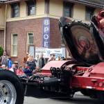 Kat Bryant | Grays Harbor News Group                                A regular feature of the Grand Parade is log trucks and equipment such as this giant Komatsu saw.