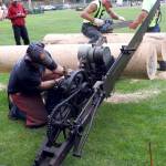 Kat Bryant | Grays Harbor News Group                                John Larson, executive director of the Polson Museum, will again be demonstrating the use of this vintage Vaughn drag saw before the show.
