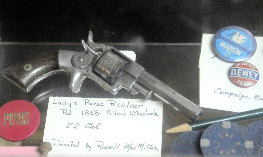 Hasani Grayson | Grays Harbor News Group                                A locally donated .22-caliber pistol sits in a display case at the McCleary Museum.