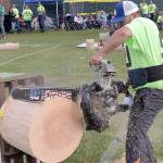 DAN HAMMOCK | GRAYS HARBOR NEWS GROUP                                TJ Bexton took first place in the Hot Saw competition.