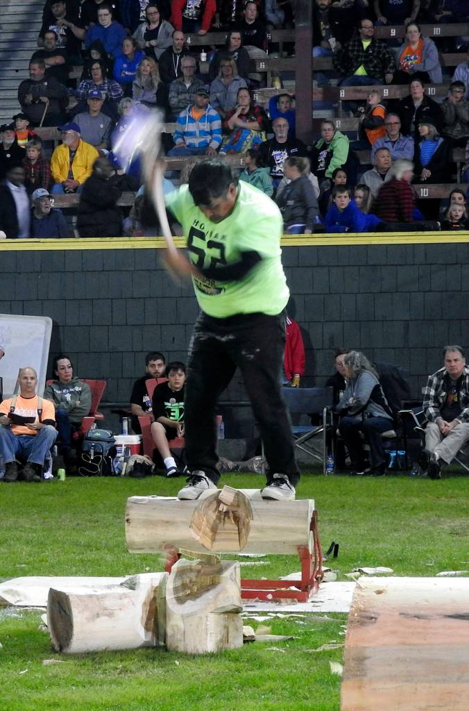 David Moses, pictured on the Log Chop, was named 2019s top Local Logger.