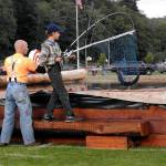 Randy J. Houk, 11, hooked a 12-pound steelhead with some help from Hoki Moir, the subject of this years Playday dedication.