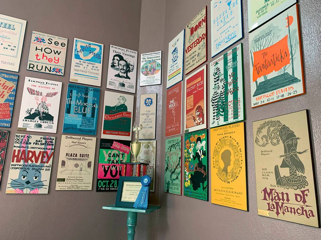 Kat Bryant | Grays Harbor News Group                                The interior walls are covered with framed posters from all of the productions Driftwood has presented during its 60 years.