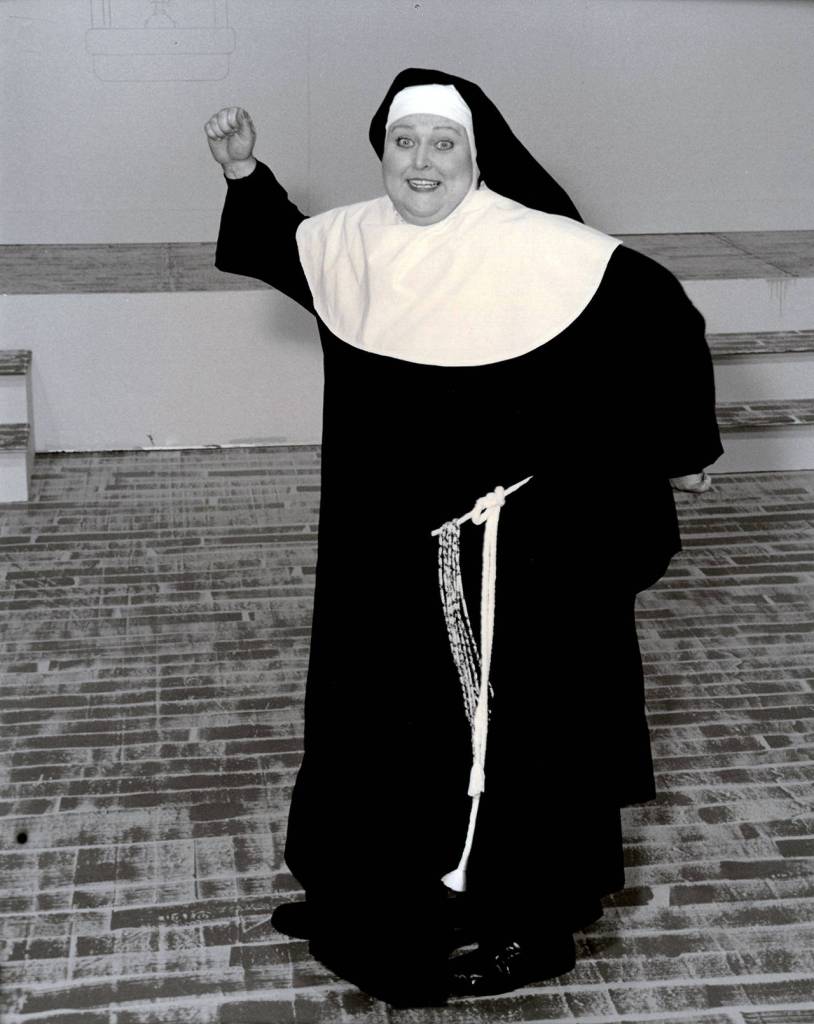 Photo courtesy Driftwood Players                                Debbie Scoones had fun in Driftwoods 2003 production of Nunsense.